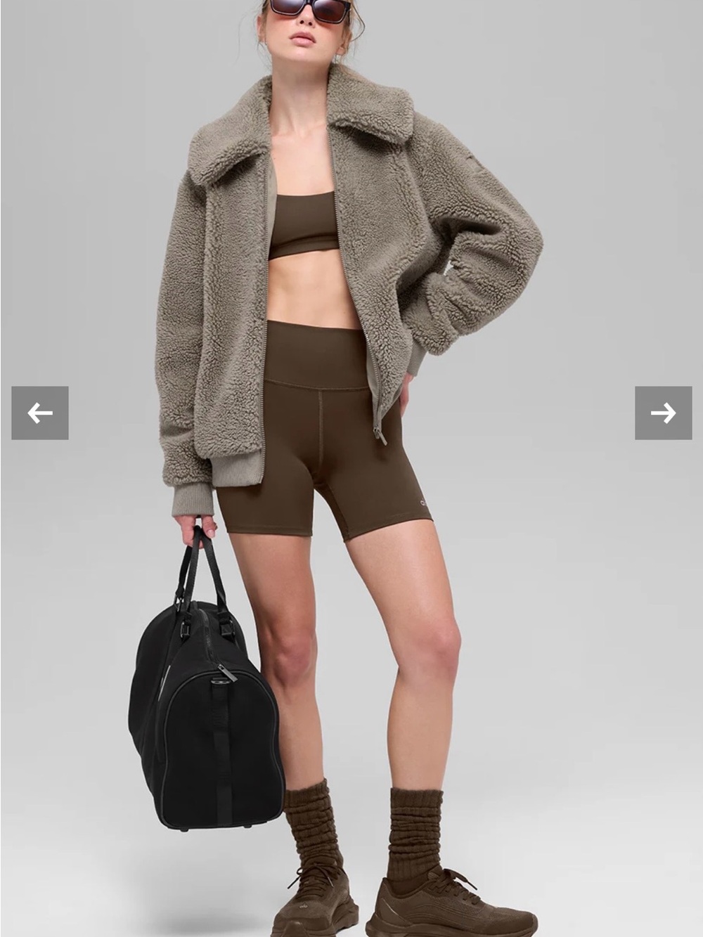 ALO Yoga Sherpa Downtown Jacket in Light Cocoa - Picture 10 of 10